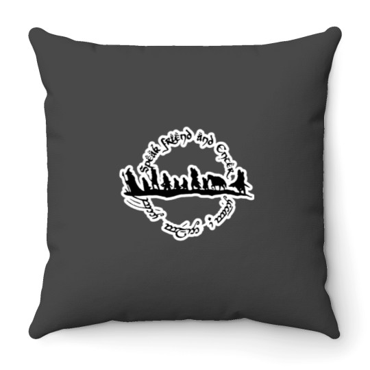 Discover Speak Friend and Enter Throw Pillows