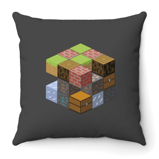 Discover Cube World Throw Pillows