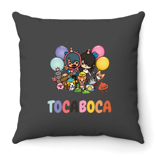 Discover Great Model Toca Boca World Awesome For Movie Fan Throw Pillows