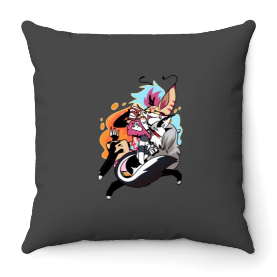Discover Helluva Boss Loona and Beelzebub (1) Throw Pillows