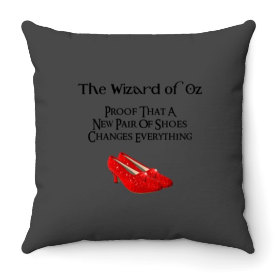 Discover Wizard of Oz Dorothy's Shoes Throw Pillows