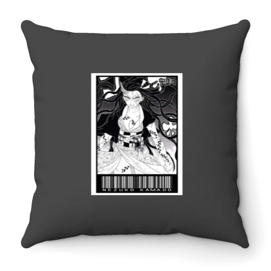 Discover Demon neko Kamado Kimetsu No Yaiba CODE Throw Pillows