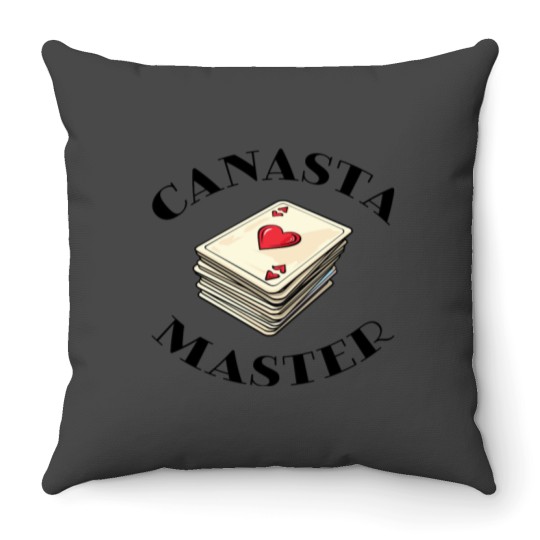 Discover Canasta Master Fun Card Design Throw Pillows