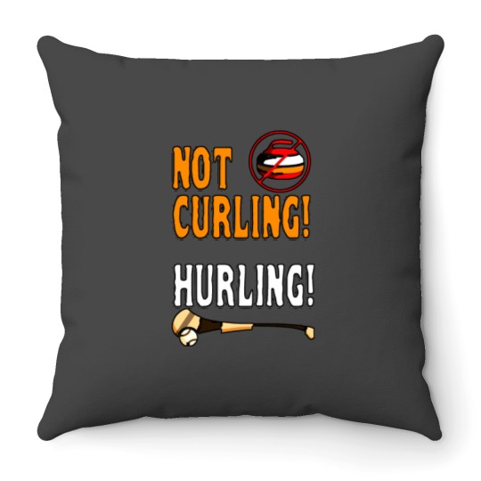 Discover Not Curling Hurling Shirt - Vintage Tshirt Throw Pillows