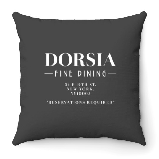 Discover Dorsia – Fine Dining Reservations Required Throw Pillows