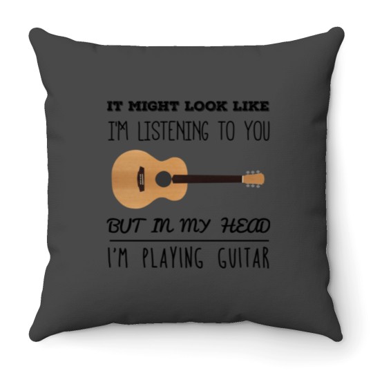 Discover Mind guitar Throw Pillows