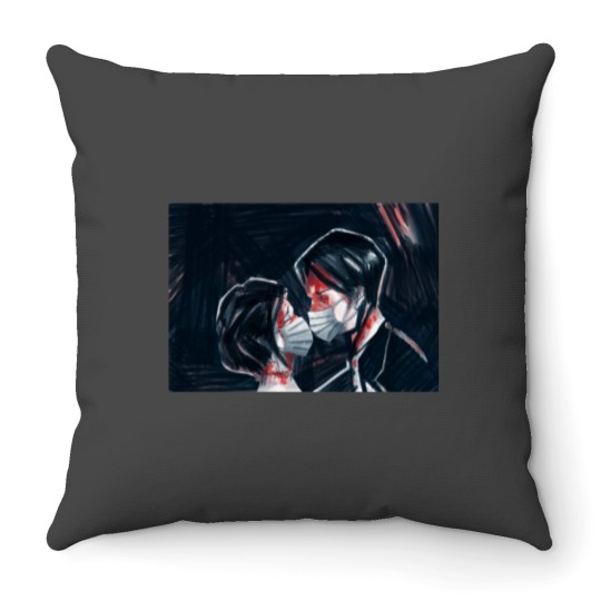 Discover Three Cheers for Sweet  Mask Throw Pillows