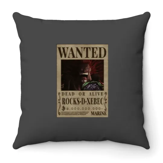 Discover Rocks D Xebec One Pie ce Bounty Rocks Wanted Throw Pillows
