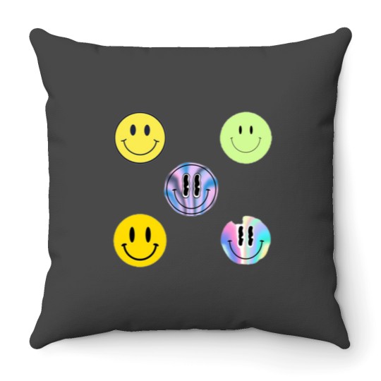 Discover Smiley Faces Pack Throw Pillows