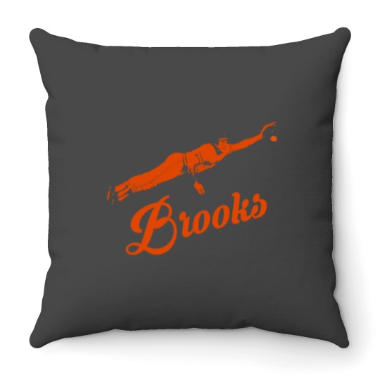 Discover Baltimore Brooks - Orange Stencil Throw Pillows