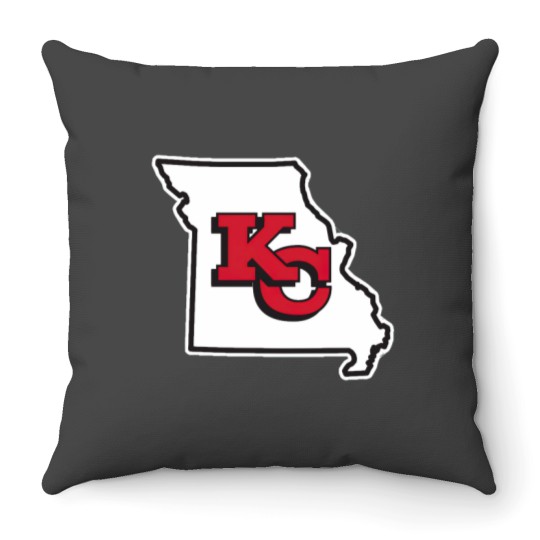 Discover Kansass City Map Throw Pillows