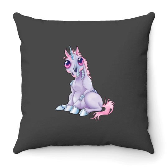 Discover Zombie Unicon Throw Pillows