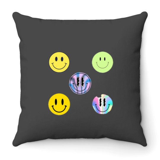 Discover Smiley Faces Pack Throw Pillows