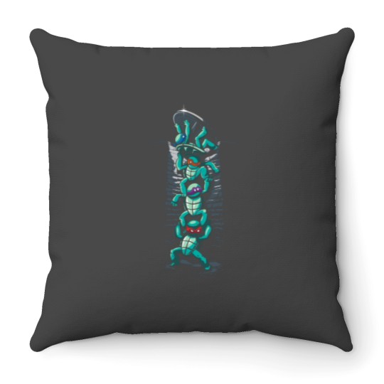 Discover Turtles Night Out Throw Pillows