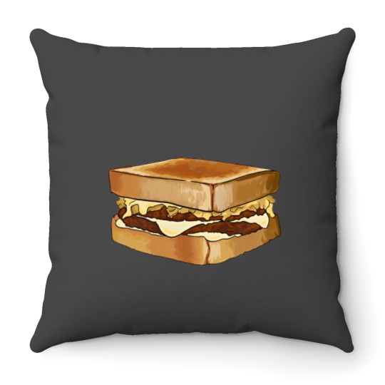 Discover Whataburger Patty Melt Throw Pillows
