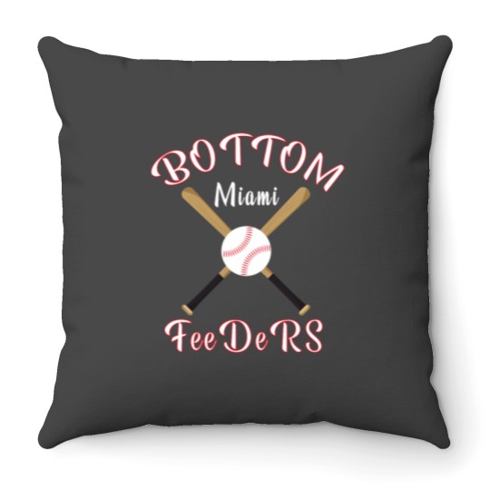 Discover Miami Bottom Feeders Baseball Gift Philadelphiaa Gift Throw Pillows