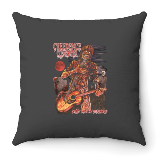 Discover Bad moon rising Throw Pillows