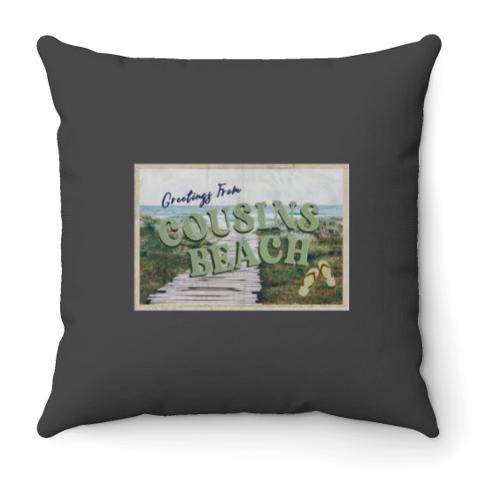 Discover Greetings From Cousins Beach Throw Pillows