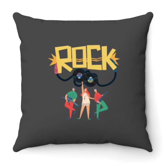 Discover Rock Forever, festival download Throw Pillows