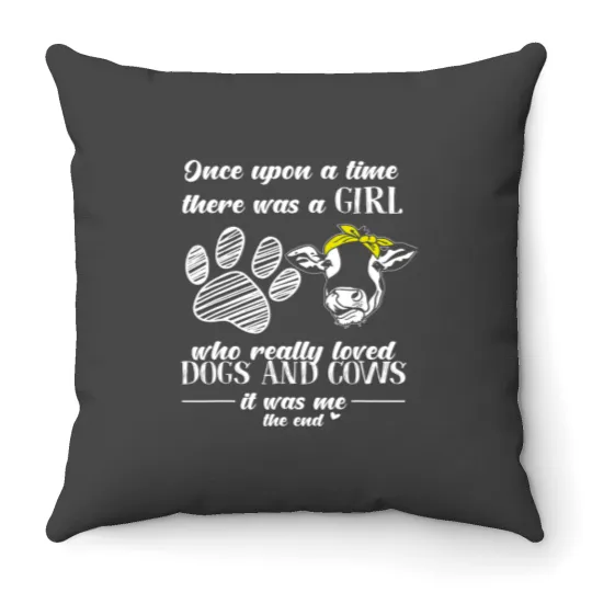 Discover Womens Lovely dog holder lover dogs and cows Throw Pillows
