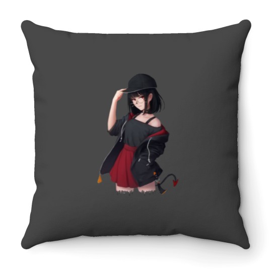 Discover Anime Girl Throw Pillows