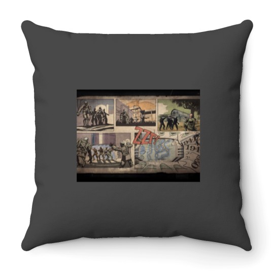 Discover Kino Der Toten COD Zombies Comic Loading Screen Throw Pillows