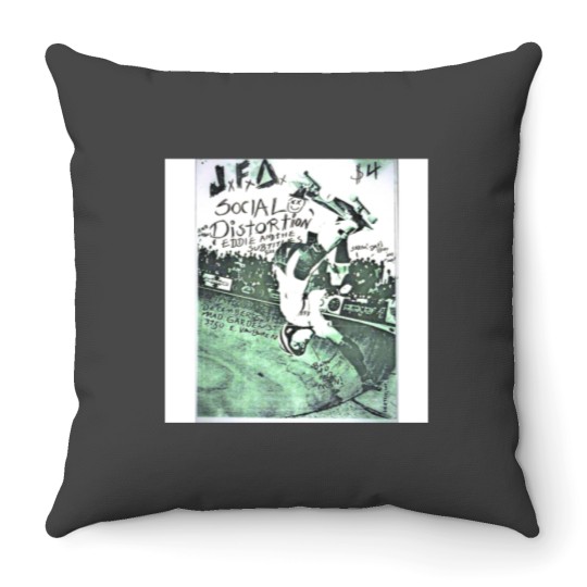 Discover JFA Punk Show Flyer with Social Distortion Throw Pillows