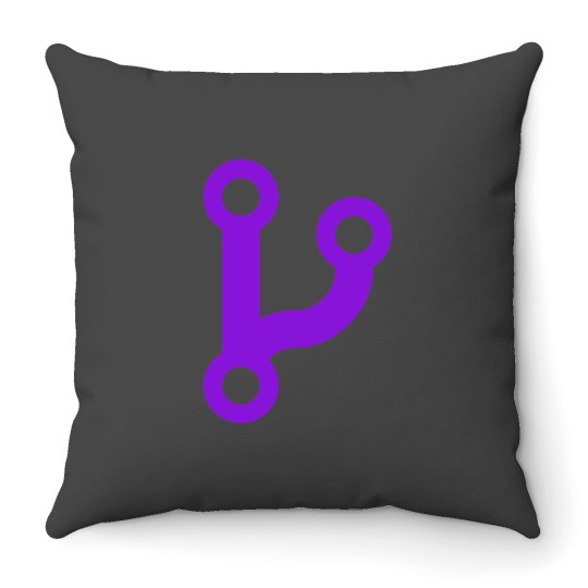 Discover The Git Branching Logo Sticker Throw Pillows