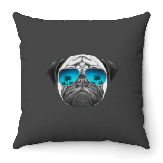 Discover Artful Dogs - Dog On The Rocks Throw Pillows