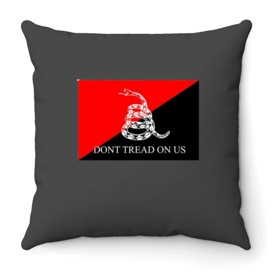 Discover Anarcho-Communist Gadsden Flag Throw Pillows