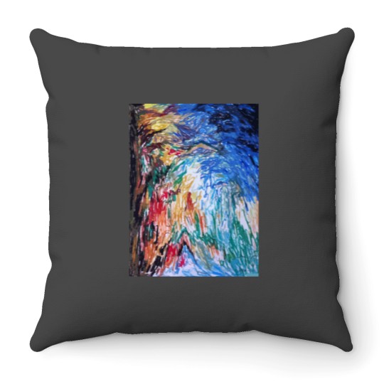 Discover Stormy Mosaic (with margin) Throw Pillows