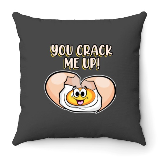 Discover Funny Egg Fried Egg Breakfast Throw Pillow