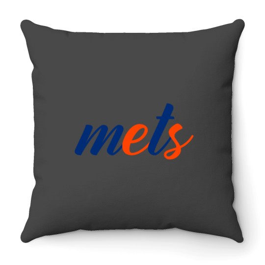 Discover ny mets Throw Pillows