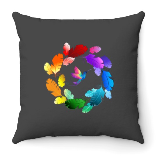 Discover A Colorful Bird Showing Beauty of Colors Sticker Throw Pillows