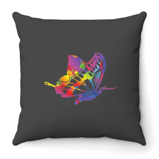Discover A Beautiful Butterfly Sticker Throw Pillows