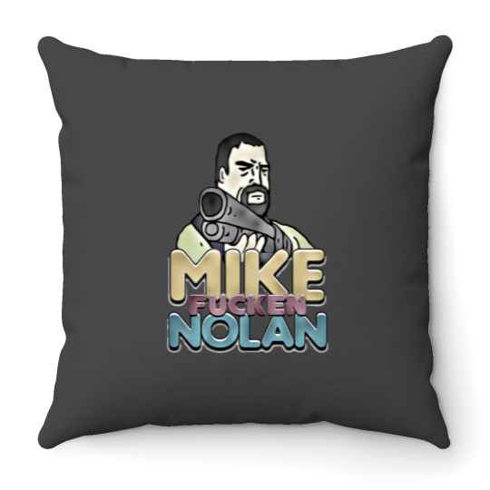 Discover Mike Facken Nolan The Big Lez Show Throw Pillows