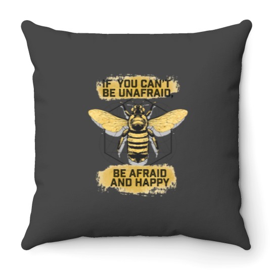 Discover be afraid and happy henry cheng raven cycle quote Throw Pillows