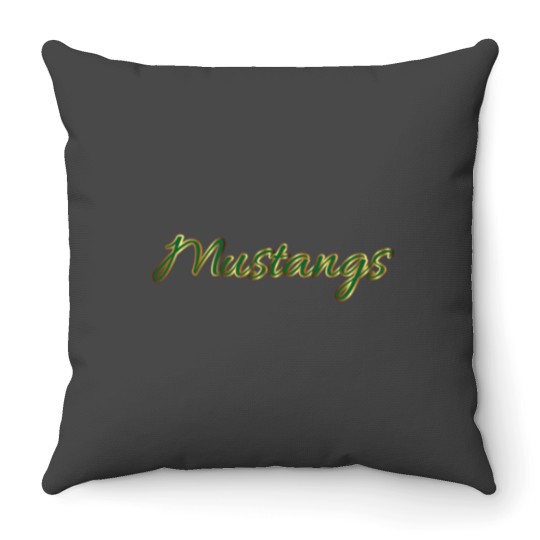 Discover You_re Golden Mustangs! Throw Pillows