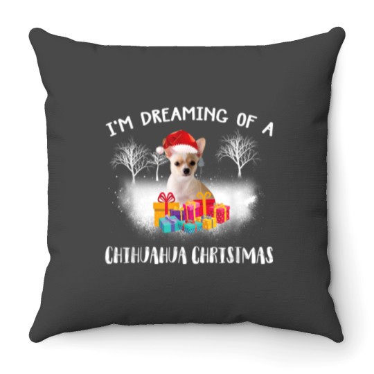 Discover Christmas Gift Idea For Chihuahua Dog Lover Family Matching Throw Pillows