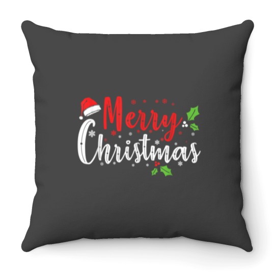 Discover Merry Christmas Xmas Winter Apparel Family And Kids Throw Pillows