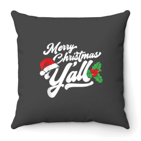 Discover Merry Christmas Y 39 All Funny Country Southern Holiday Throw Pillows