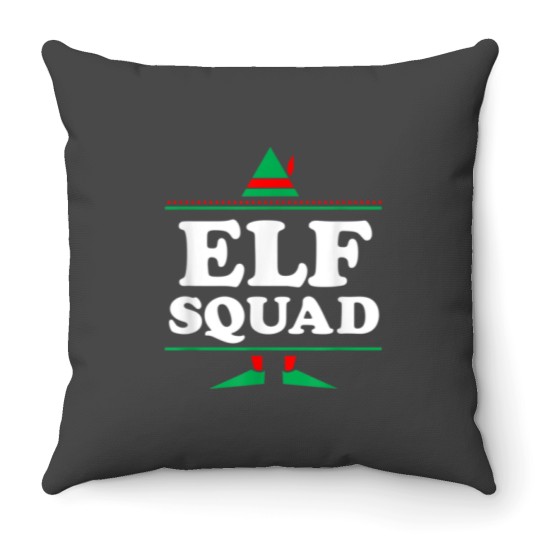 Discover Christmas Elf Squad Holiday Family Group Matching S Throw Pillows