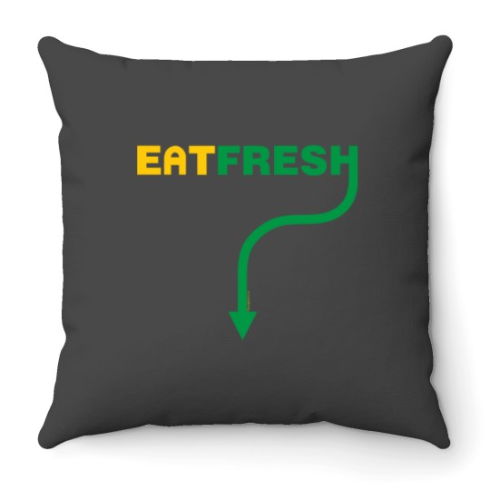 Discover Eat Fresh Throw Pillows