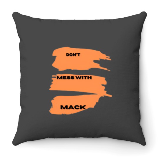 Discover Mattress Houston Mack Hater Throw Pillows
