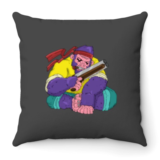 Discover Guerilla Gorilla XX (1) Throw Pillows