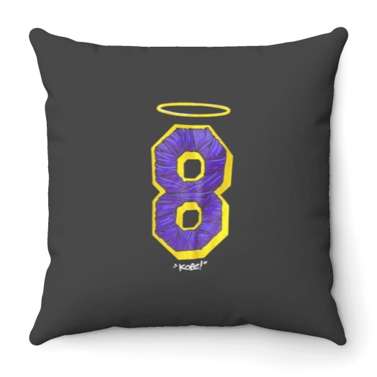Discover Kobe Bryant - Lucky 8 Number Throw Pillows