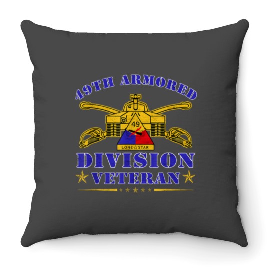 Discover 49th Armored Division Veteran Lone Star Camp Mabry Texas Throw Pillows