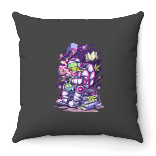 Discover Space Alien Throw Pillows