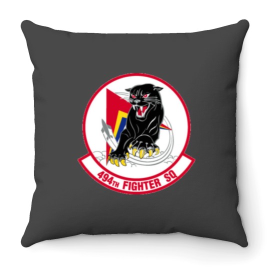 Discover 494th Fighter Squadron Sticker Throw Pillows