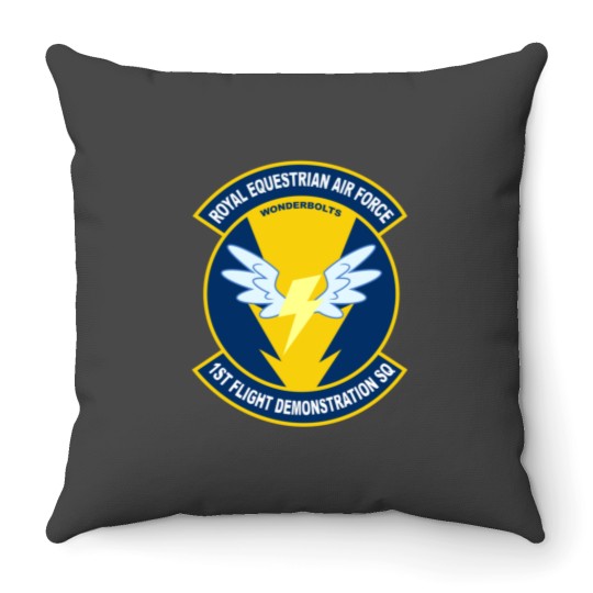 Discover Wonderbolt Squadron Shirt (Large Patch) Throw Pillows